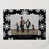 雪の日 失敗した プレスされた フォトカード 箔シーズンカード (正面)