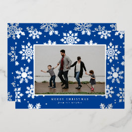 雪の日 失敗した プレスされた フォトカード 箔シーズンカード