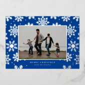 雪の日 失敗した プレスされた フォトカード 箔シーズンカード (正面)