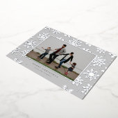 雪の日 失敗した プレスされた フォトカード 箔シーズンカード (回転した状態)