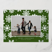 雪の日 失敗した プレスされた フォトカード 箔シーズンカード (正面)