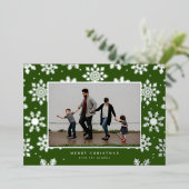 雪の日 失敗した プレスされた フォトカード 箔シーズンカード (立ち正面)