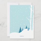 雪の日 招待状 (裏面)