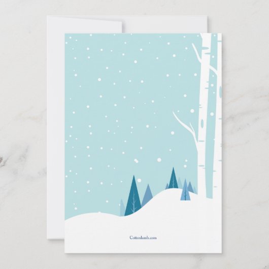 雪の日 招待状 (裏面)