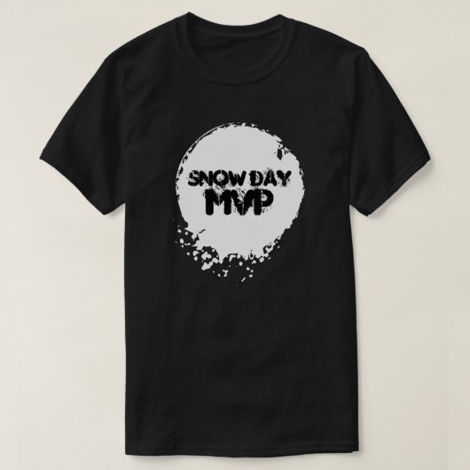 雪の日MVP おもしろい Tシャツ (デザイン正面)