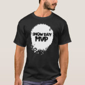 雪の日MVP おもしろい Tシャツ (正面)