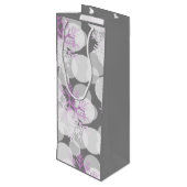 雪の星 – 白、ティール（緑がかった色）、紫 – ワイン抱き枕 ワインギフトバッグ (裏面アングル)