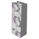 雪の星 – 白、ティール（緑がかった色）、紫 – ワイン抱き枕 ワインギフトバッグ (正面アングル)