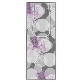 雪の星 – 白、ティール（緑がかった色）、紫 – ワイン抱き枕 ワインギフトバッグ (正面)