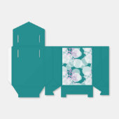 雪の星 – 白、紫、ティール（緑がかった色） – お気に入りバッグ フェイバーボックス (折り畳みなし)