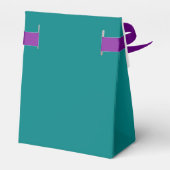 雪の星 – 白、紫、ティール（緑がかった色） – お気に入りバッグ フェイバーボックス (裏面サイド)