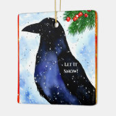 雪の時を告げる セラミックオーナメント (左)