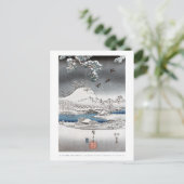 雪の景色の郵便はがき ポストカード (スタンド正面)