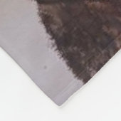 雪の服を着た甘い茶色の研究室 フリースブランケット (角)