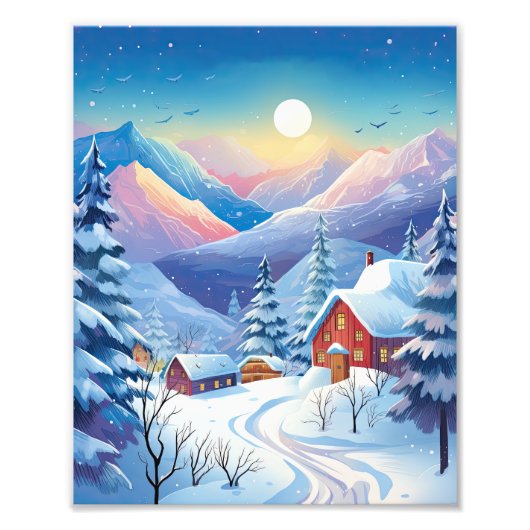 雪の朝に フォトプリント            (正面)