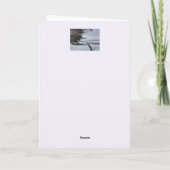 雪の朝のクリスマス カード (裏面)