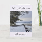 雪の朝のクリスマス カード (正面)