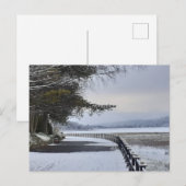 雪の朝はがき ポストカード (正面/裏面)