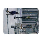 雪の朝セントポール大聖堂2009 マグネット (横)