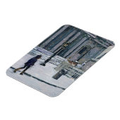 雪の朝セントポール大聖堂2009 マグネット (左側)