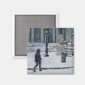 雪の朝セントポール大聖堂2009 マグネット (正面/裏面)