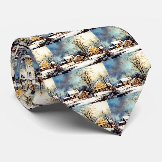 雪の朝 ネクタイ (ロール)