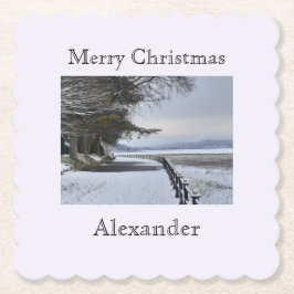 雪の朝 ペーパーコースター