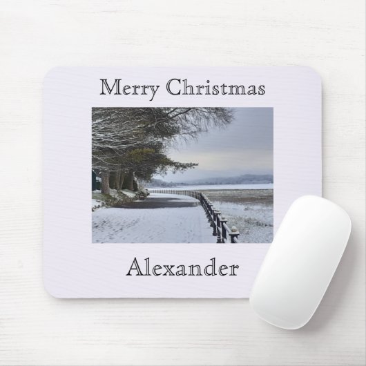 雪の朝 マウスパッド (マウス)