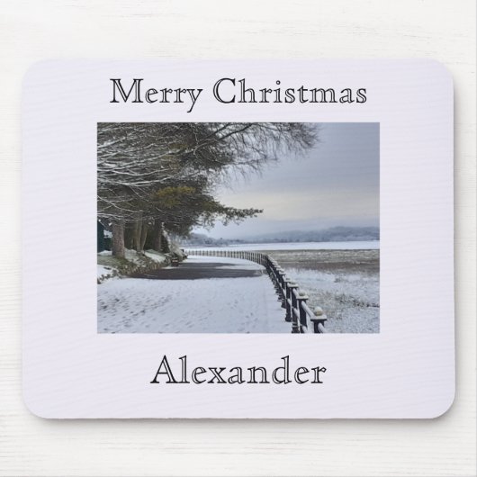 雪の朝 マウスパッド (正面)