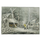 雪の朝 ラージペーパーバッグ (裏面)