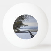 雪の朝 卓球ボール (裏面)