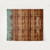 雪の木々が立ち並ぶ農村のスイート16フォト背景 タペストリー (正面(横))