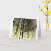 雪の木々 カード (黄色い花)