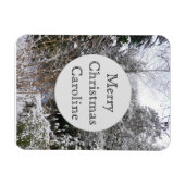 雪の木が柔軟 マグネット (横)