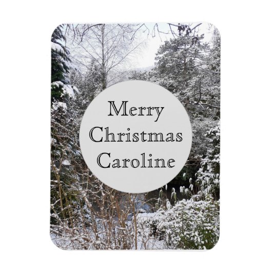 雪の木が柔軟 マグネット (縦)