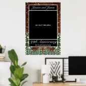 雪の木とフォレストカントリー・アニバーサリー写真プロップ ポスター (ホームオフィス)