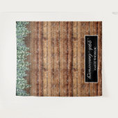 雪の木とフォレストカントリー・アニバーサリー写真 タペストリー (正面(横))