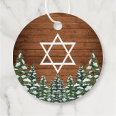 雪の木と森ありがとう来(ユダヤ教の)バル・ミツバー フェイバータグ (裏面)