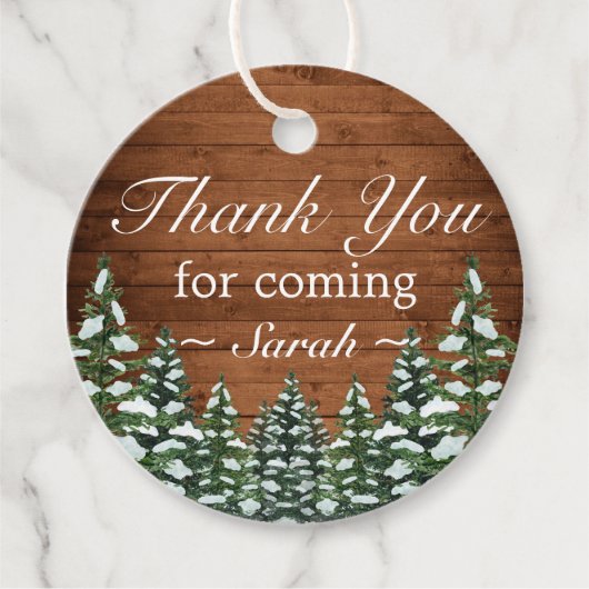 雪の木と森ありがとう来(ユダヤ教の)バル・ミツバー フェイバータグ (正面)