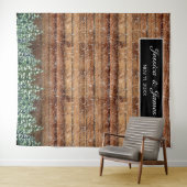 雪の木と森のウェディングフォト背景 タペストリー (インサイチュ(横))