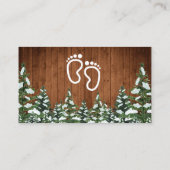 雪の木と森のカントリーパインおむつラッフル エンクロージャーカード (裏面)