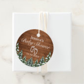 雪の木と森のカントリーパインベビーシャワー フェイバータグ (インサイチュ)