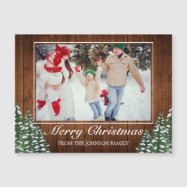 雪の木と森の写真メリークリスマスグリーティング