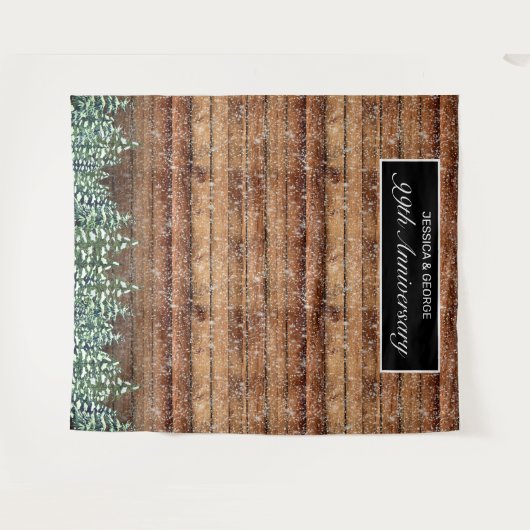 雪の木と森の国 アニバーサリー フォト タペストリー (正面(横))