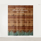 雪の木と森の国 ウェディングシャワーの写真 タペストリー (正面)