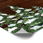 雪の木と森の田舎の松の甘い16フォトプロップ ポスター (角)