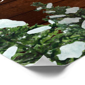 雪の木と森メリークリスマスフォトプロップ ポスター (角)