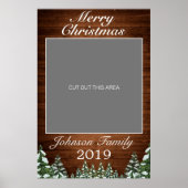 雪の木と森メリークリスマスフォトプロップ ポスター (正面)