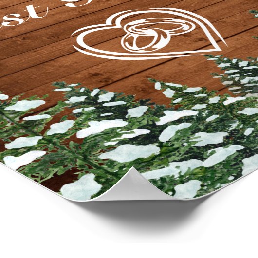 雪の木と森林の国 パイン 結婚式 サイン (角)