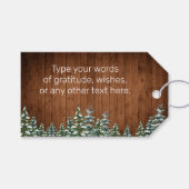 雪の木と森林の国 ピン製ベイビーシャワー ギフトタグ (正面(横))